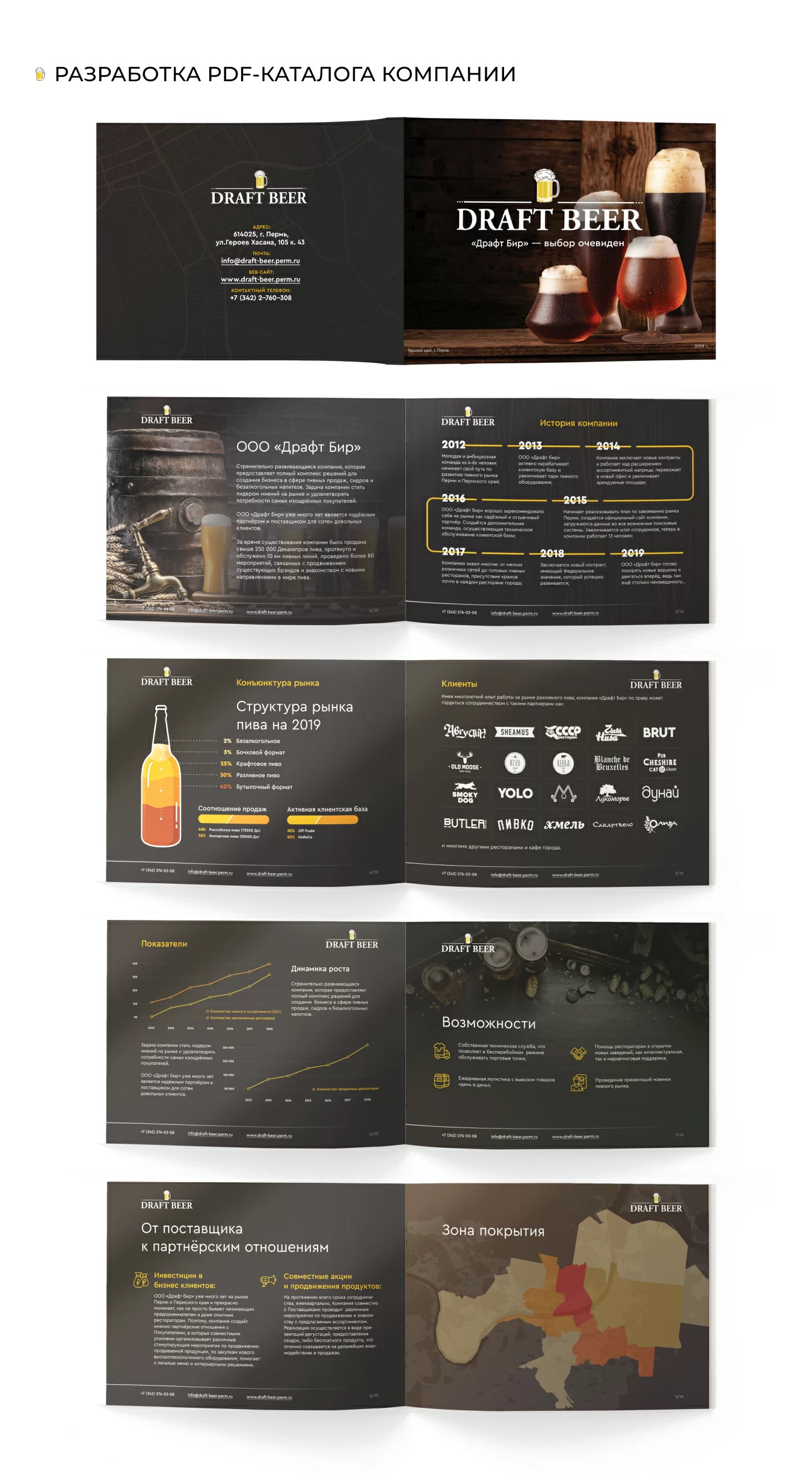 Разработка pdf-каталога ООО «Драфт бир» — продажа пива оптом в Перми